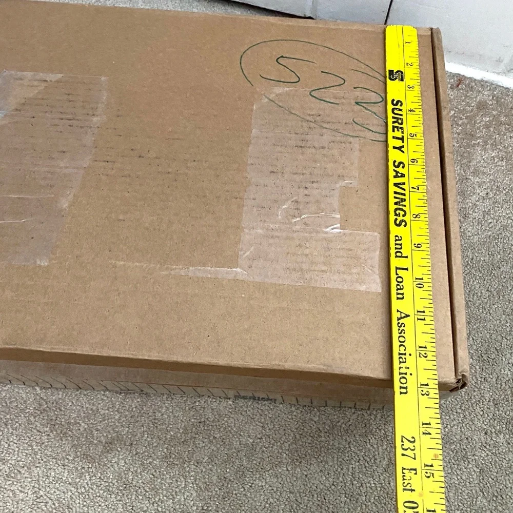 GUCCI shipping cardboard box brown big flat package for tote bag purse boots tan